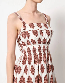 Omika Monroe Midi Dress - Adia Peach