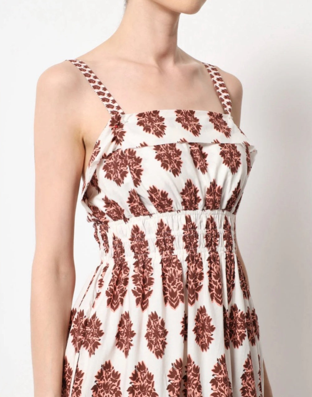 Omika Monroe Midi Dress - Adia Peach