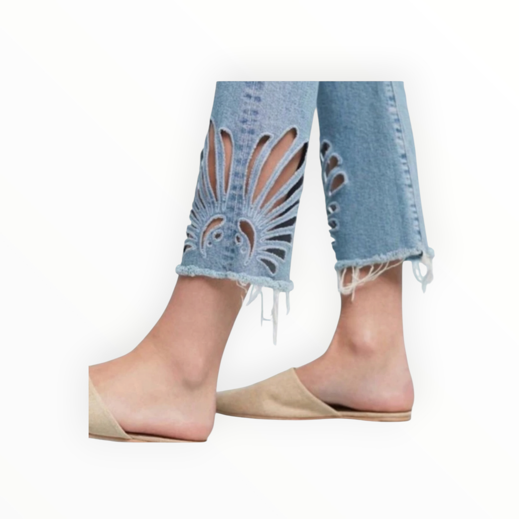 3x1 Freja Crop Bell Jeans - Elkhorn