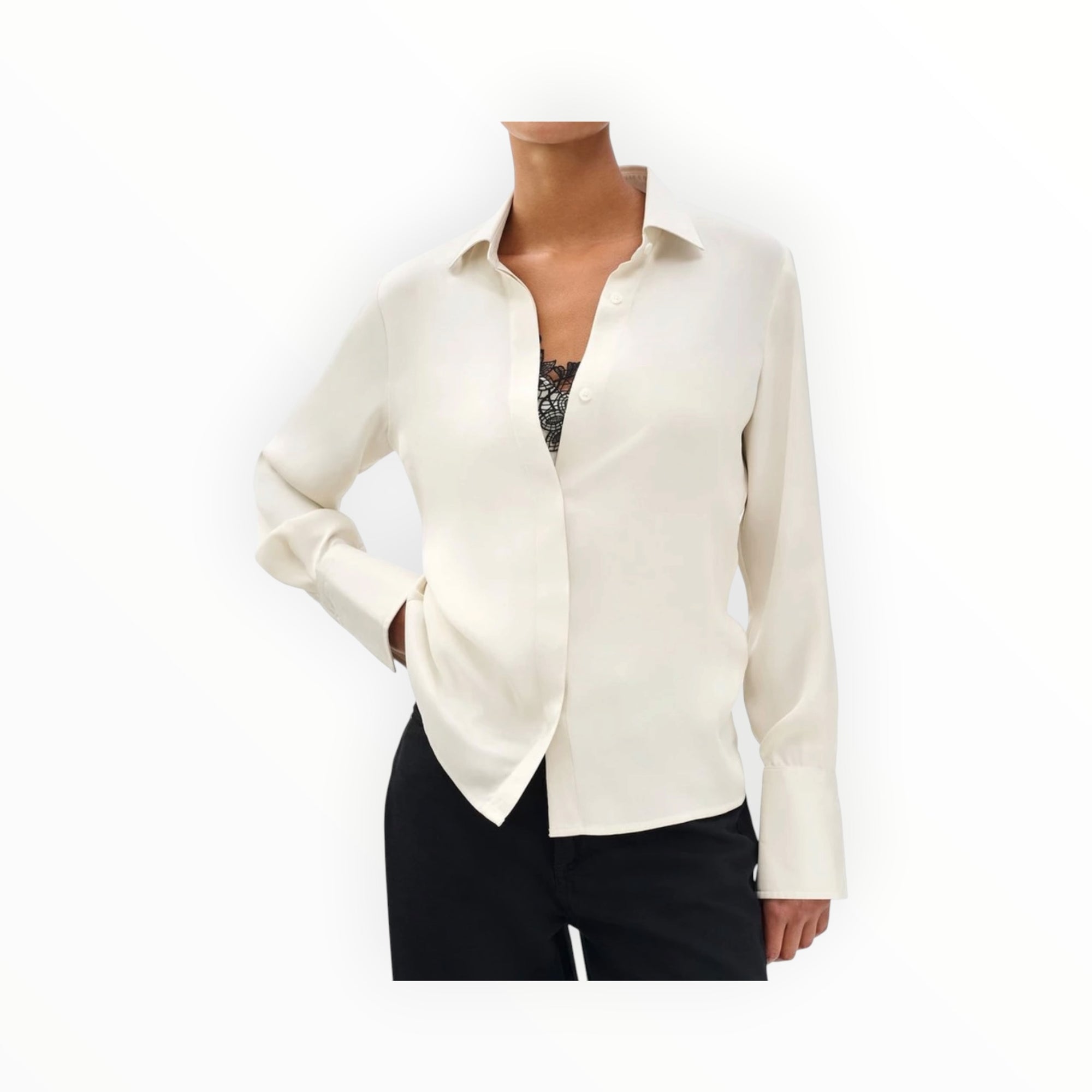 rag & bone Venus Popover Blouse - Ivory