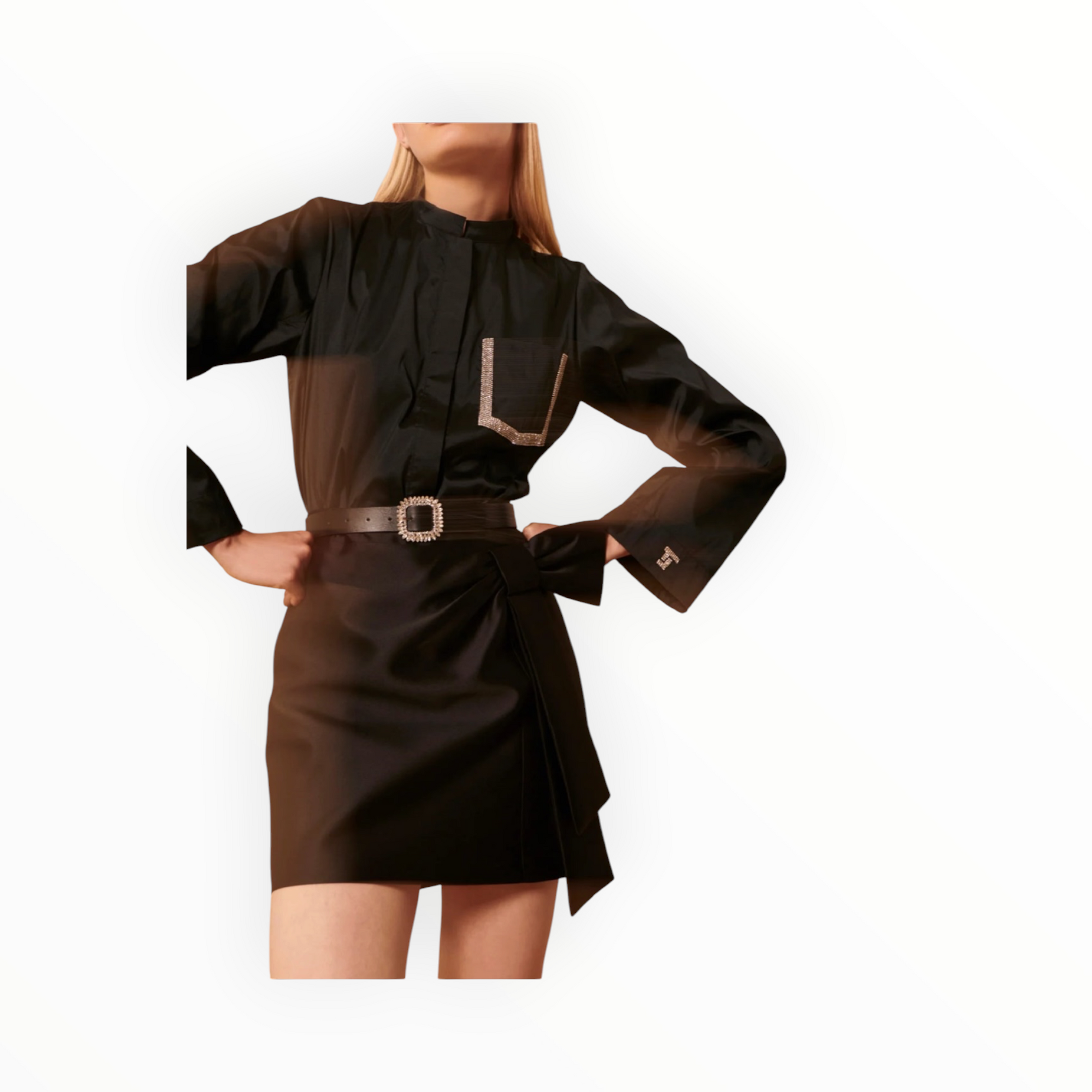 Tara Jarmon Jaba Satin Skirt - Black