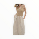LNA Hart Halter Dress - Sandbar Stripe