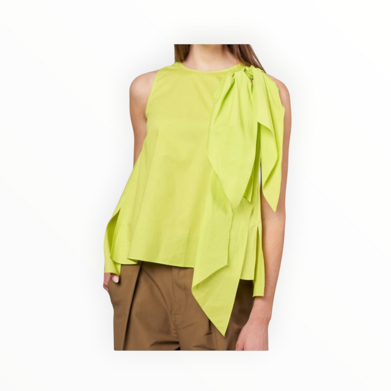 Psophía Cotton Bow Top - Lemon