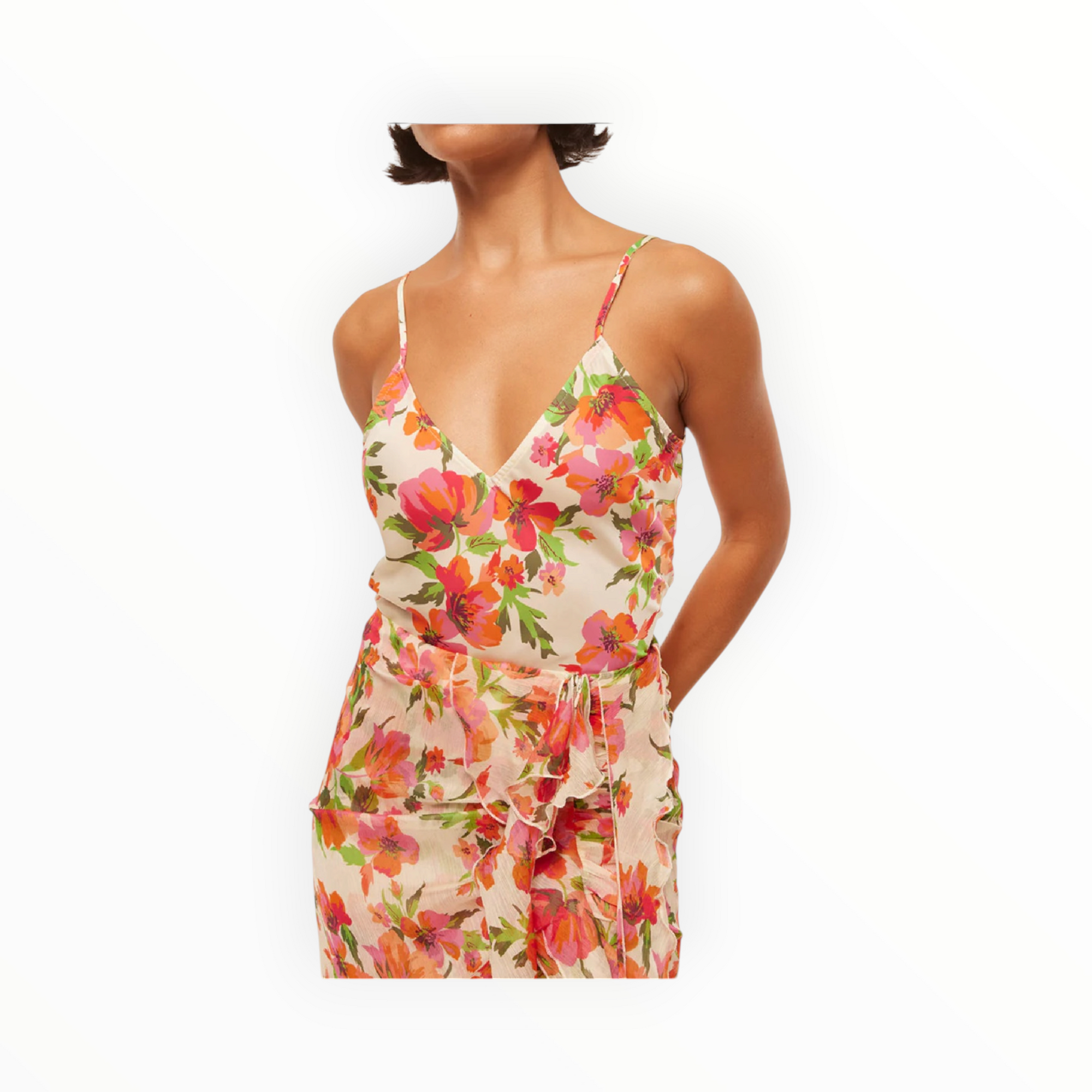 MISA Rena Top - Palmarei Blooms Satin