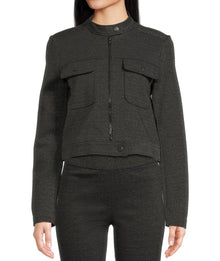 Elliott Lauren Crop Twill Jacket - Grey