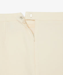 Lacoste French Made Textured Piqué Skirt - Cream
