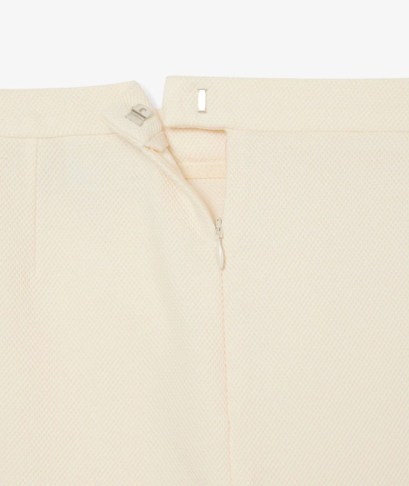 Lacoste French Made Textured Piqué Skirt - Cream