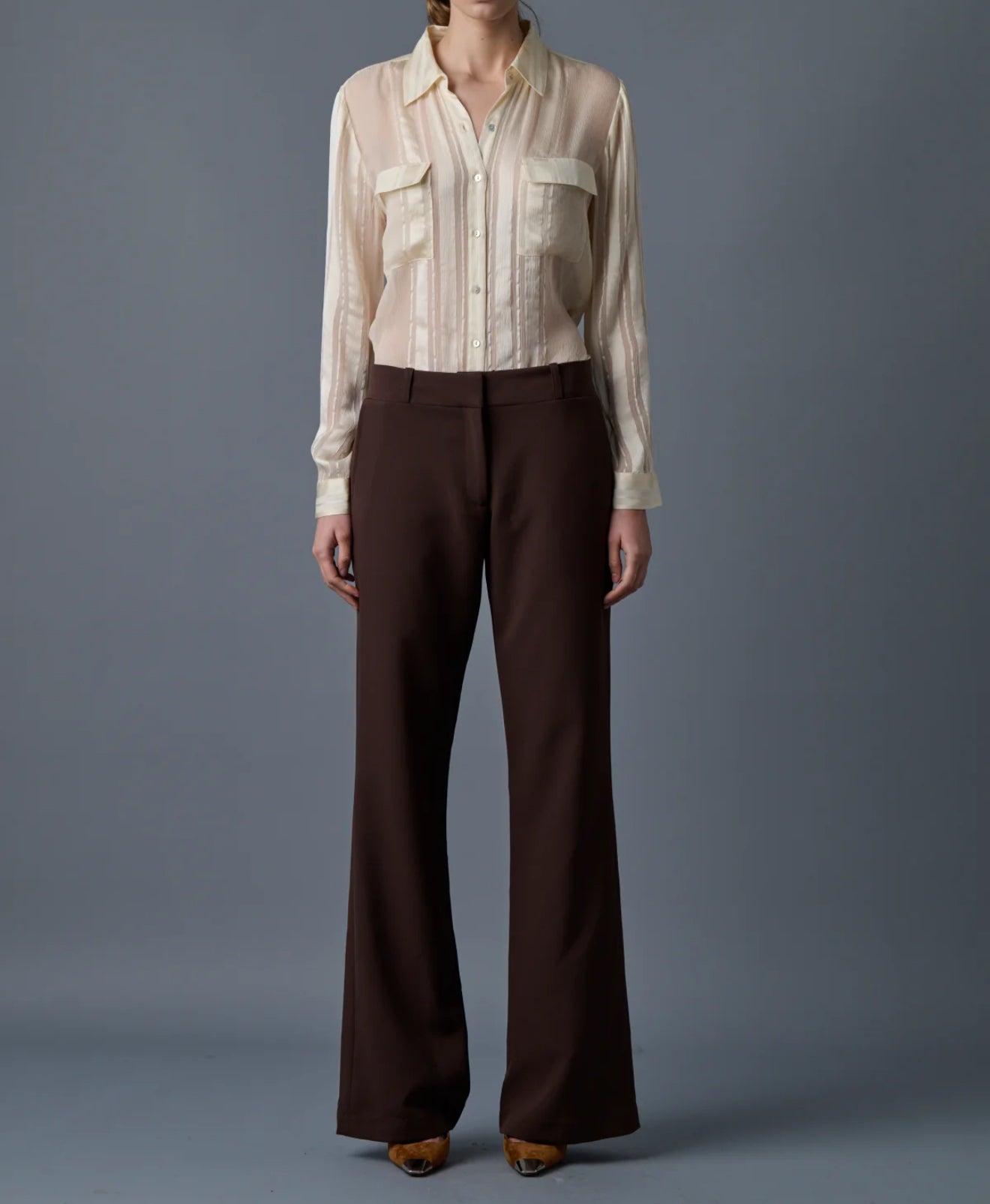 Le Superbe Ribbon Stripe Shirt - Cream