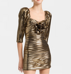 LoveShackFancy Thompson Dress - Gold