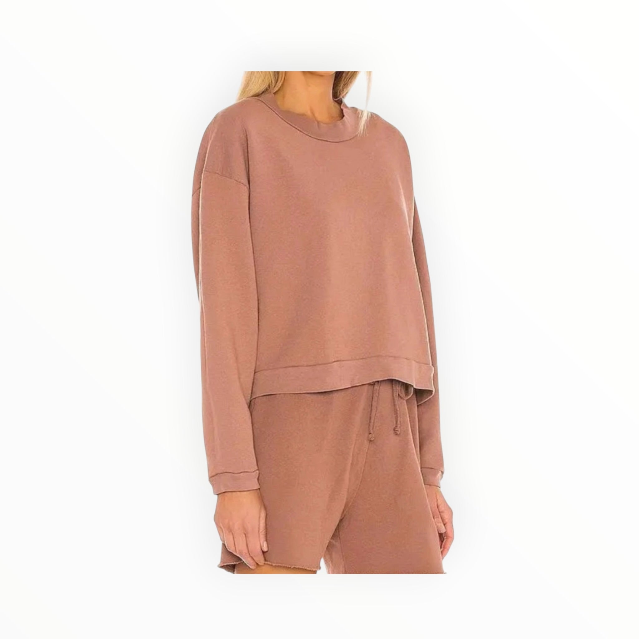 LNA Cropped Sweatshirt - Clove
