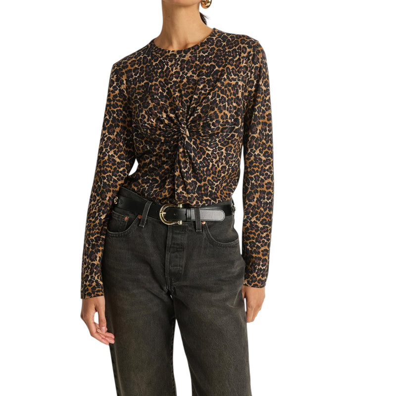 Nation Ltd Marion Twist Top - Wild Leopard
