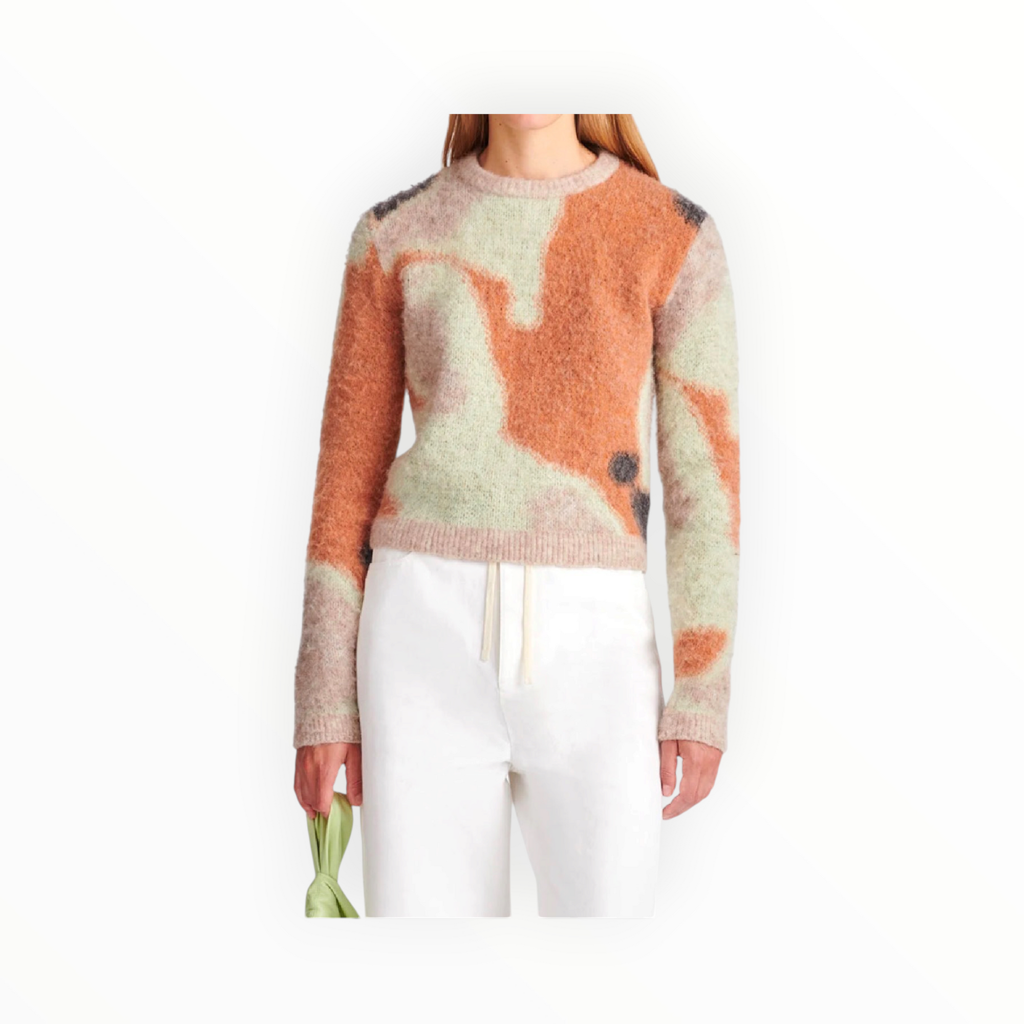 Nanushka Fanni Brushed-Alpaca Sweater - Smudged Graffiti