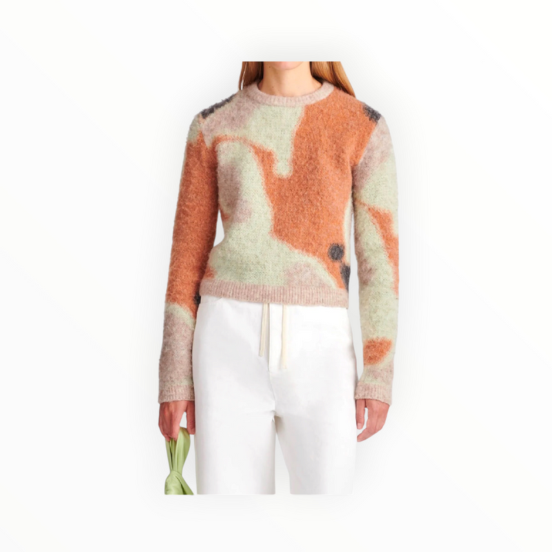 Nanushka Fanni Brushed-Alpaca Sweater - Smudged Graffiti