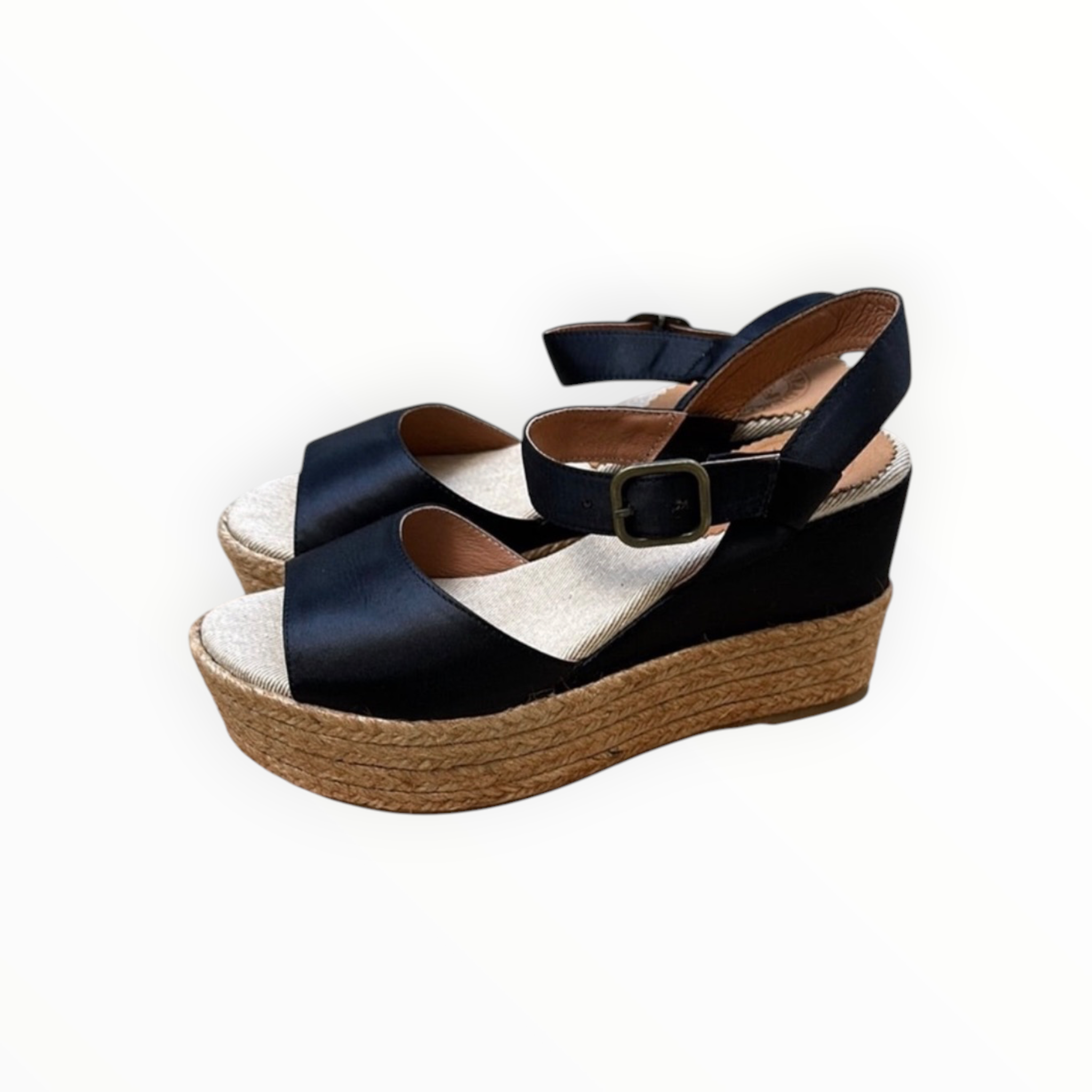 Penelope Chilvers Hannah Satin Espadrilles - Black