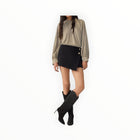 ba&sh Neil Long Sleeve Blouse - Khaki