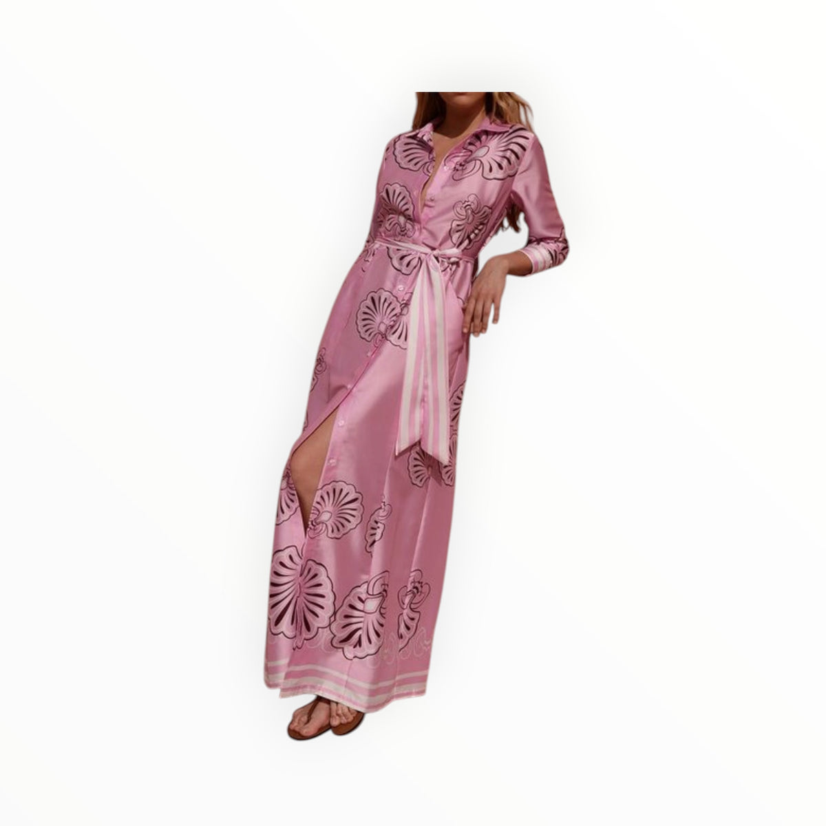 Kasia Tilos Maxi Dress - Flamingo