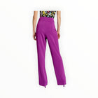 Essentiel Antwerp Viscose Satin  Straight Leg Pants - Purple