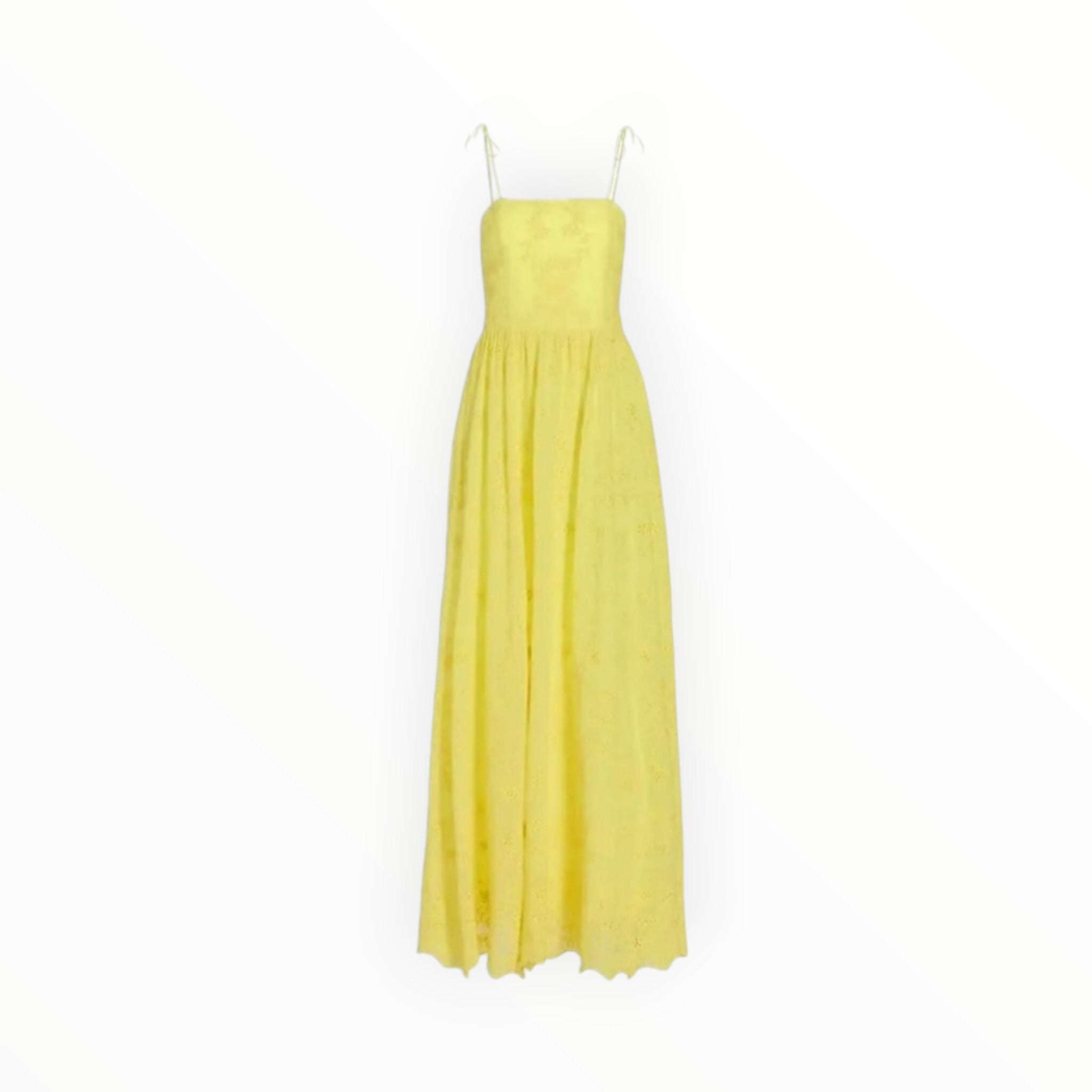 alice + olivia Juniper Tie Strap Dress - Lemon