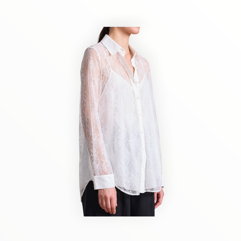 Apiece Apart Alva Button Up Blouse - Cream