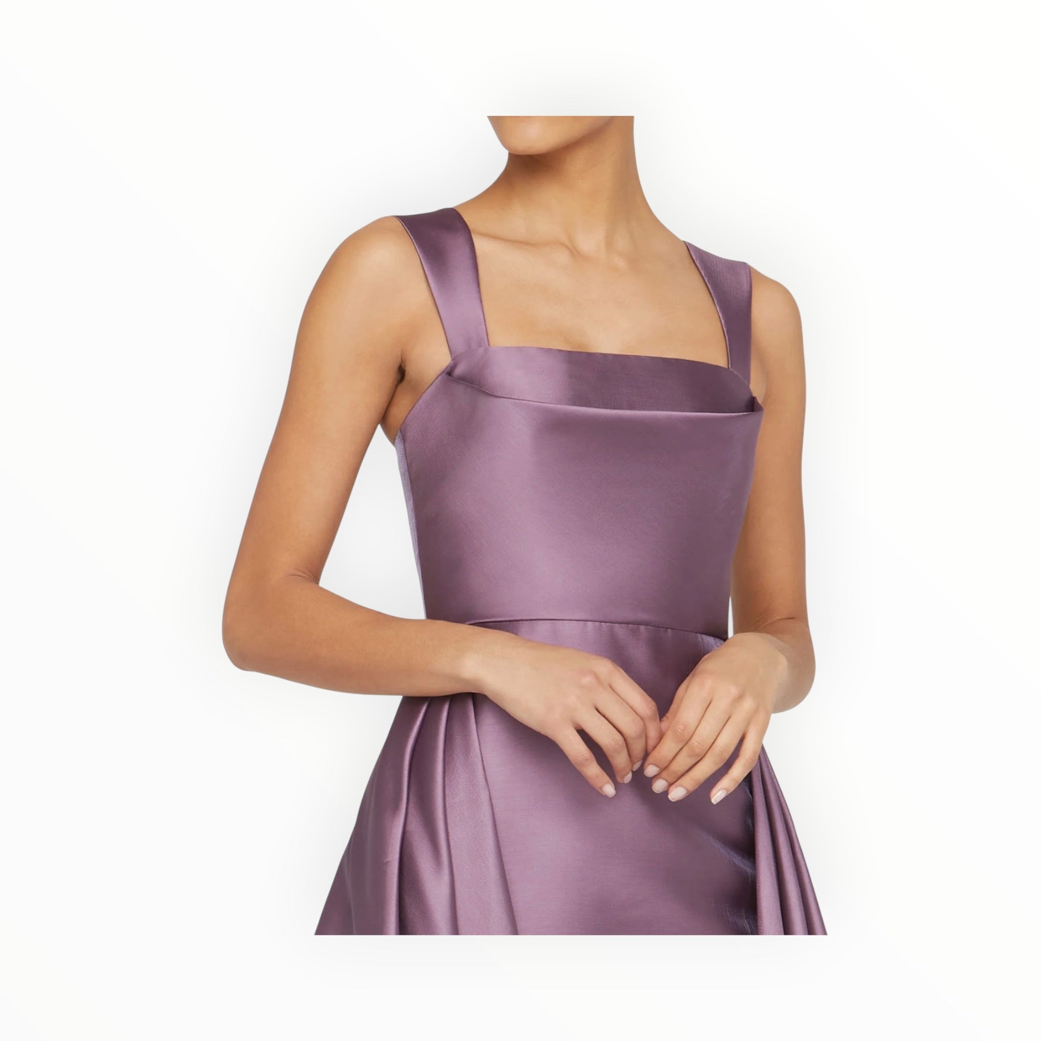 THEIA Zendaya Mikado Gown - Chrome Lavender