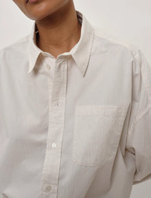 Herskind Lex Shirt - Creme Pinstripe