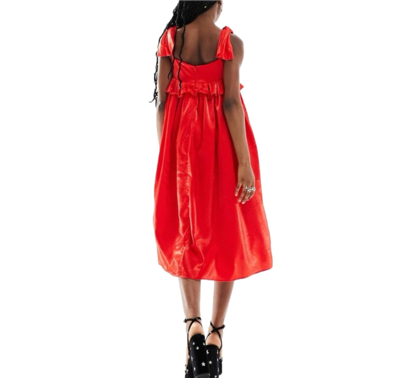 Sister Jane Cecilia Bow Midi Dress - Ruby Red