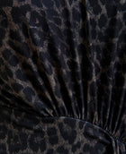 Essentiel Antwerp Draped Leopard Print Dress With Ruched Detailing