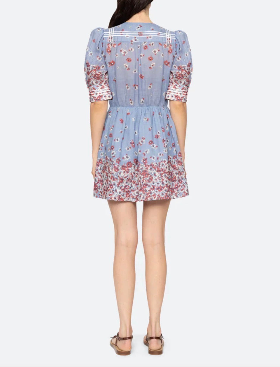 Sea New York Whitney Print Mini Dress - Blue
