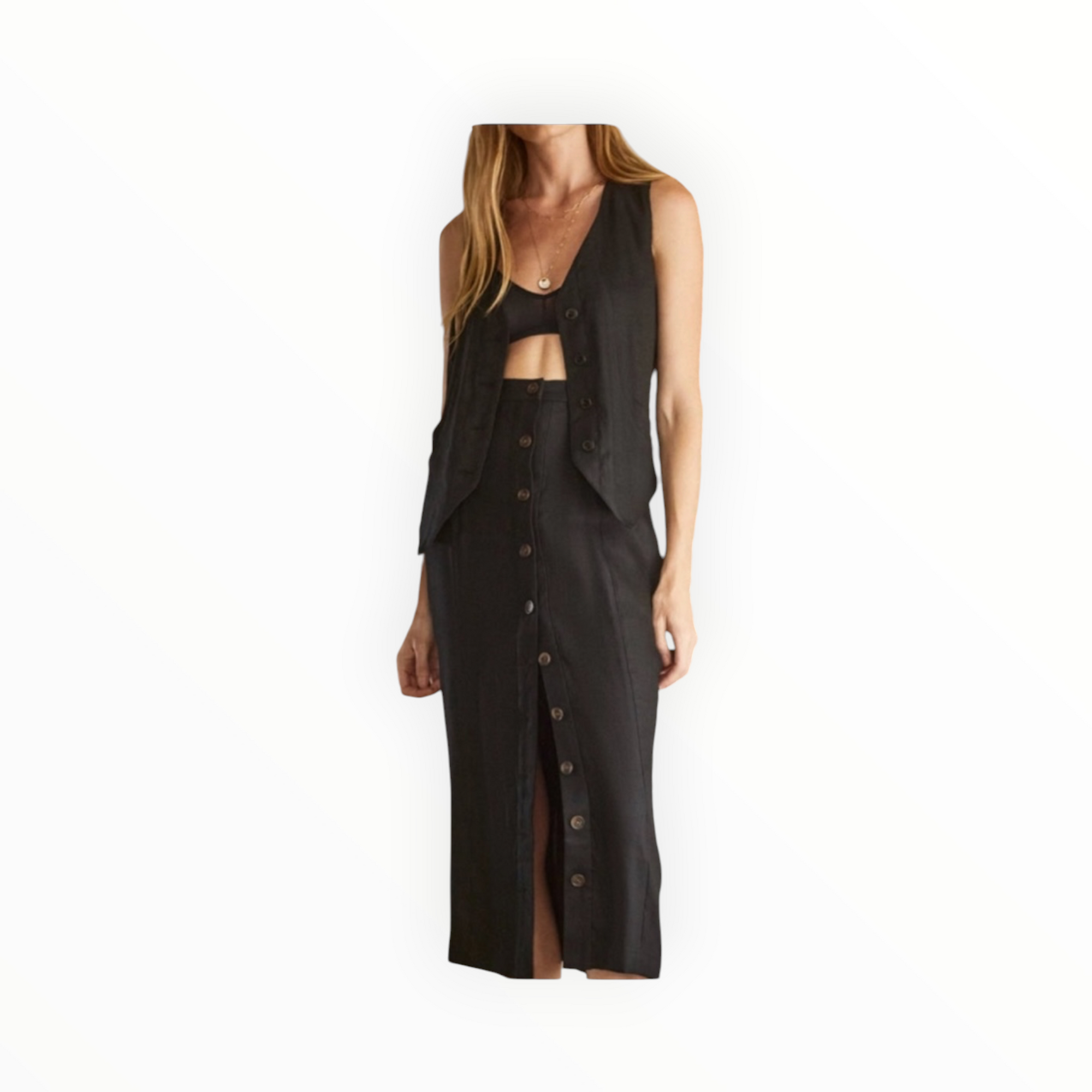 Black Iris Bobbie Vest - Black