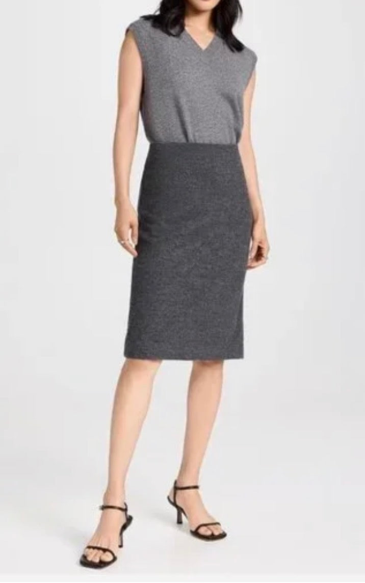 Vince Fitted Slip Skirt - Heather Charcoal