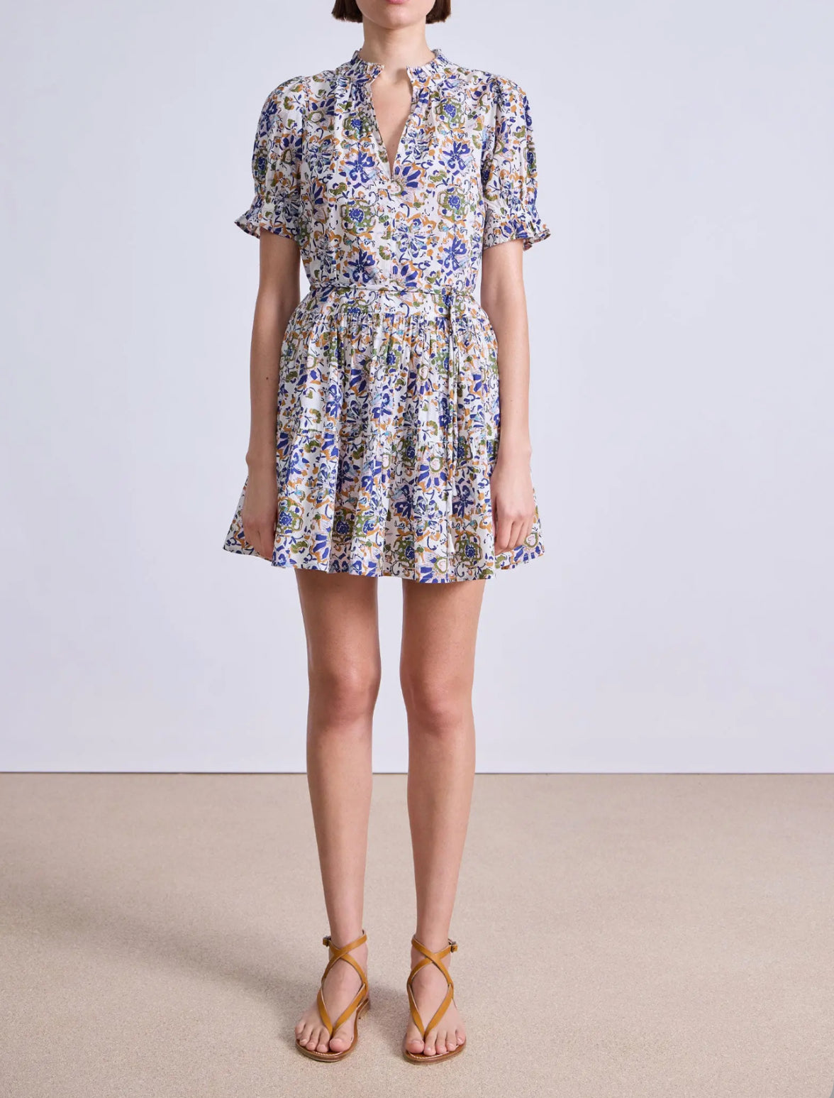 Apiece Apart Las Almas Dress - Batik Floral Cream