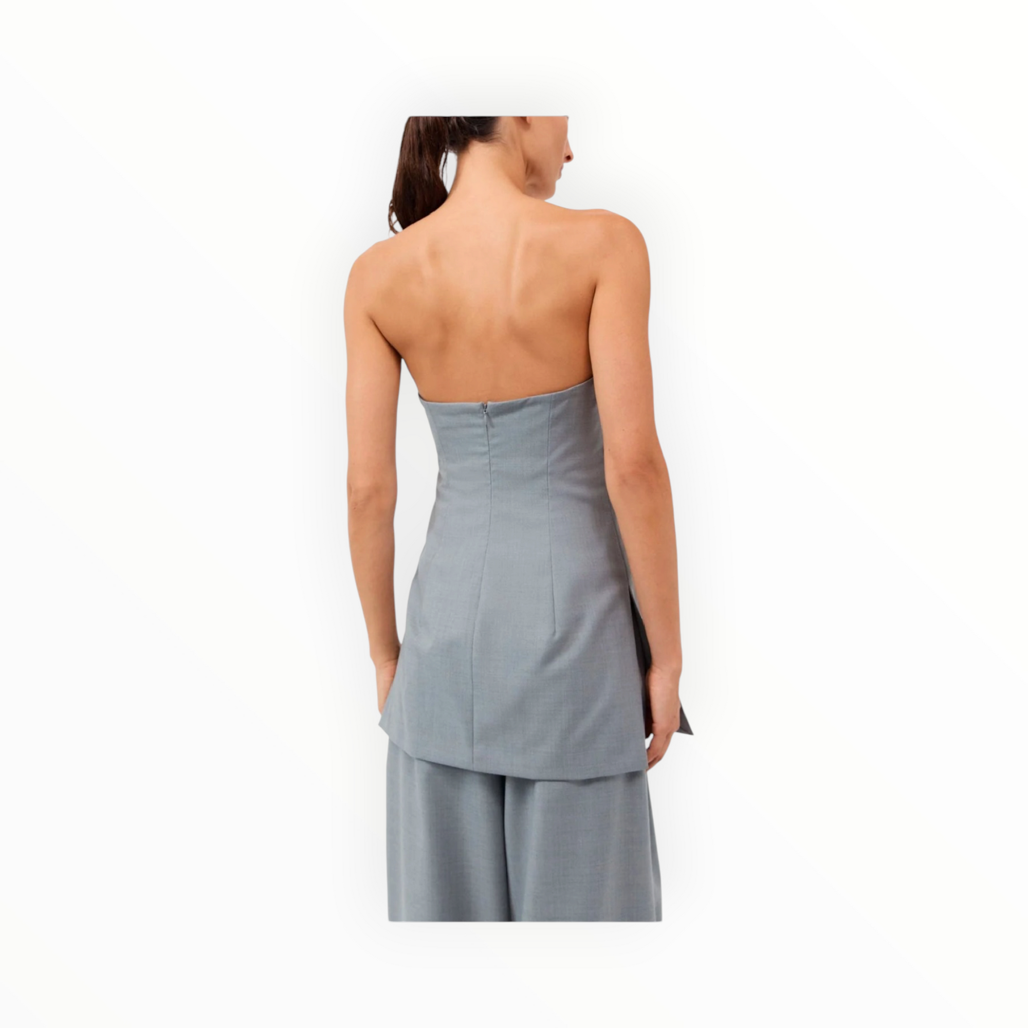 St. Agni Wool Column Tunic - Grey