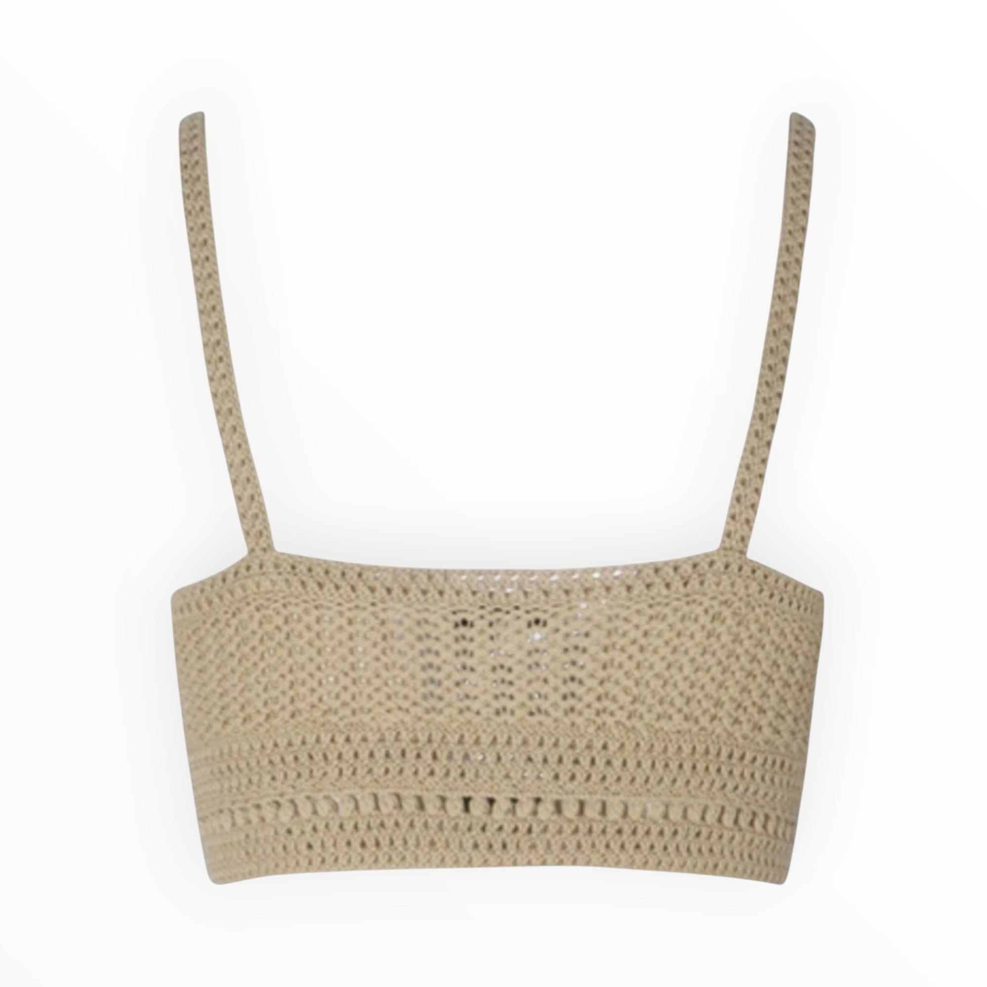 Vince Crocheted Crop Top - Natural