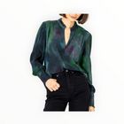 go> BY GOSILK Go Soft Spoken Blouse - Coastal Lagoon