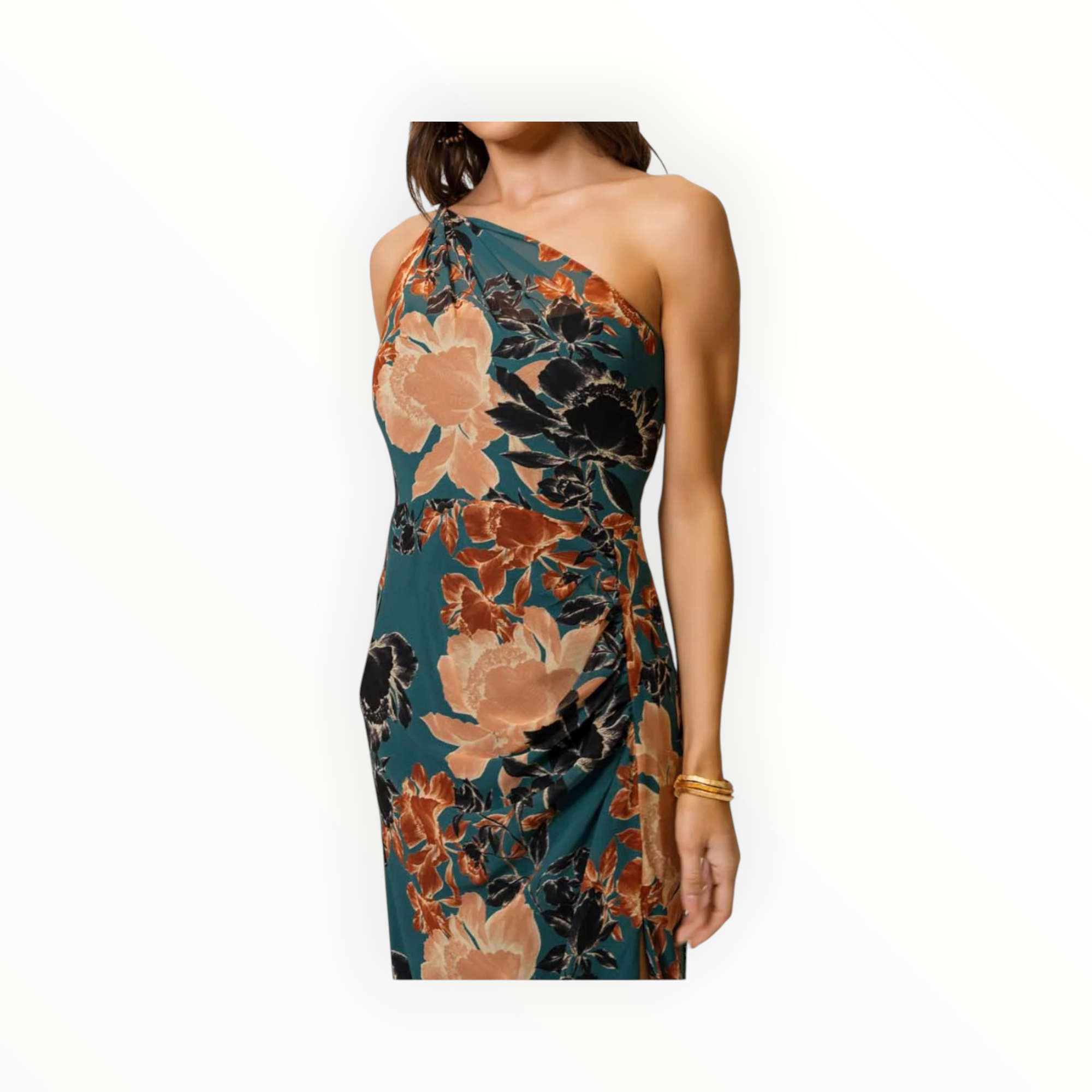Hutch Siona Dress - Teal/Multi Inverted Sketch Floral