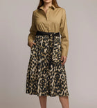 Hinson Wu Robin Long Sleeve Animal Print Dress