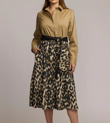 Hinson Wu Robin Long Sleeve Animal Print Dress