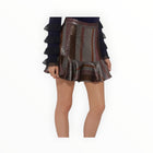 Derek Lam 10 Crosby Lurex Flounce Ruffled Mini Skirt