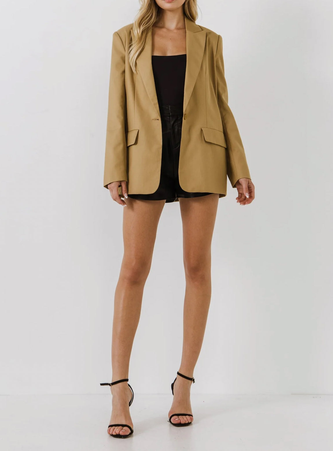 endless rose Single Breasted Blazer - Brown