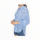 Caballero Leigh Folded Ink Blot Top - Blue