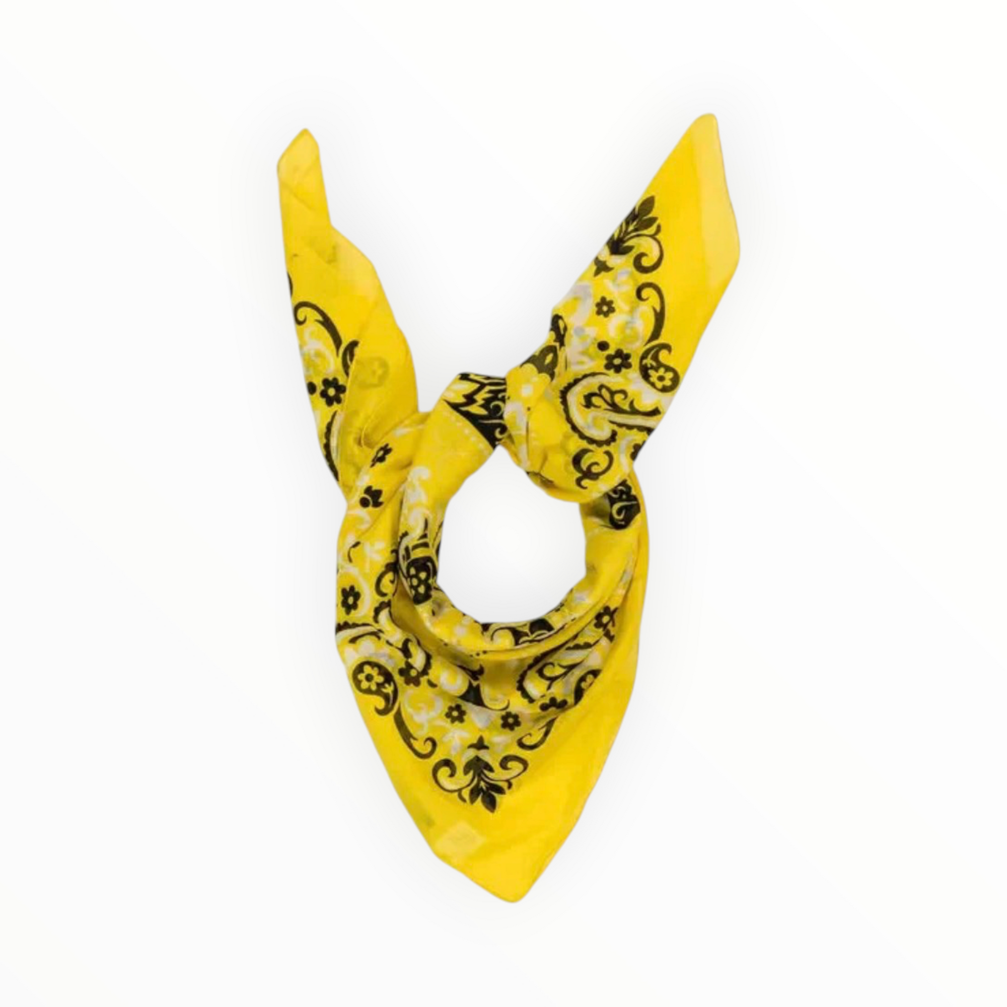 Maison Lecomte Flament Cotton Bandana Scarf - Yellow