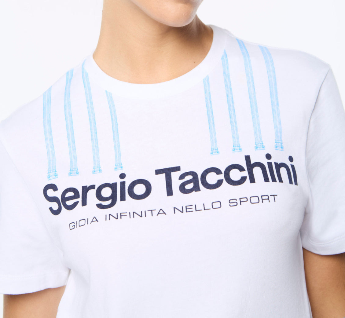 Sergio Tacchini Colonna Cropped T-Shirt- French Blue