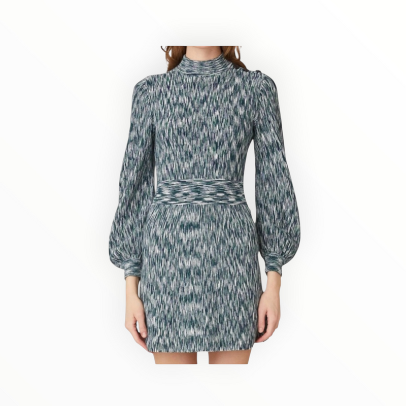Shoshanna Molly Space Dye Dress - Sage Multi