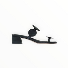 BERNARDO Jupiter Moon Low Heel Sandal - Black Antique Calf