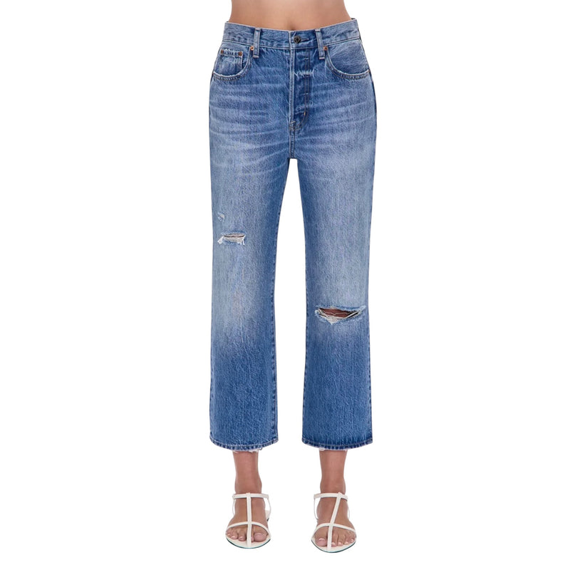 Pistola Cassie High Rise Straight Crop - Honor Distressed