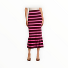 Essentiel Antwerp Iluminous Striped Knit Skirt - Margot Mauve