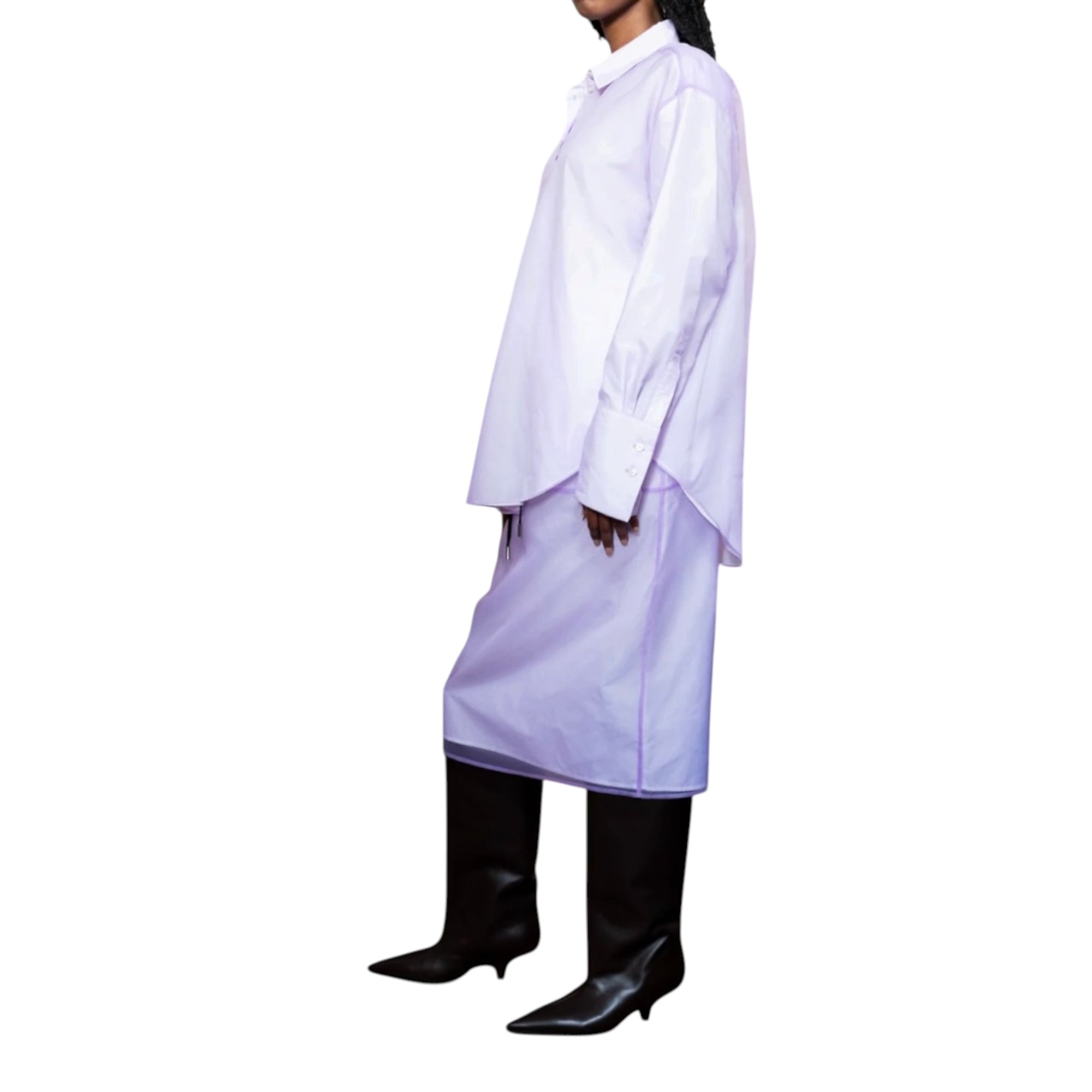 Mantu Sheer Midi Skirt - Lilac