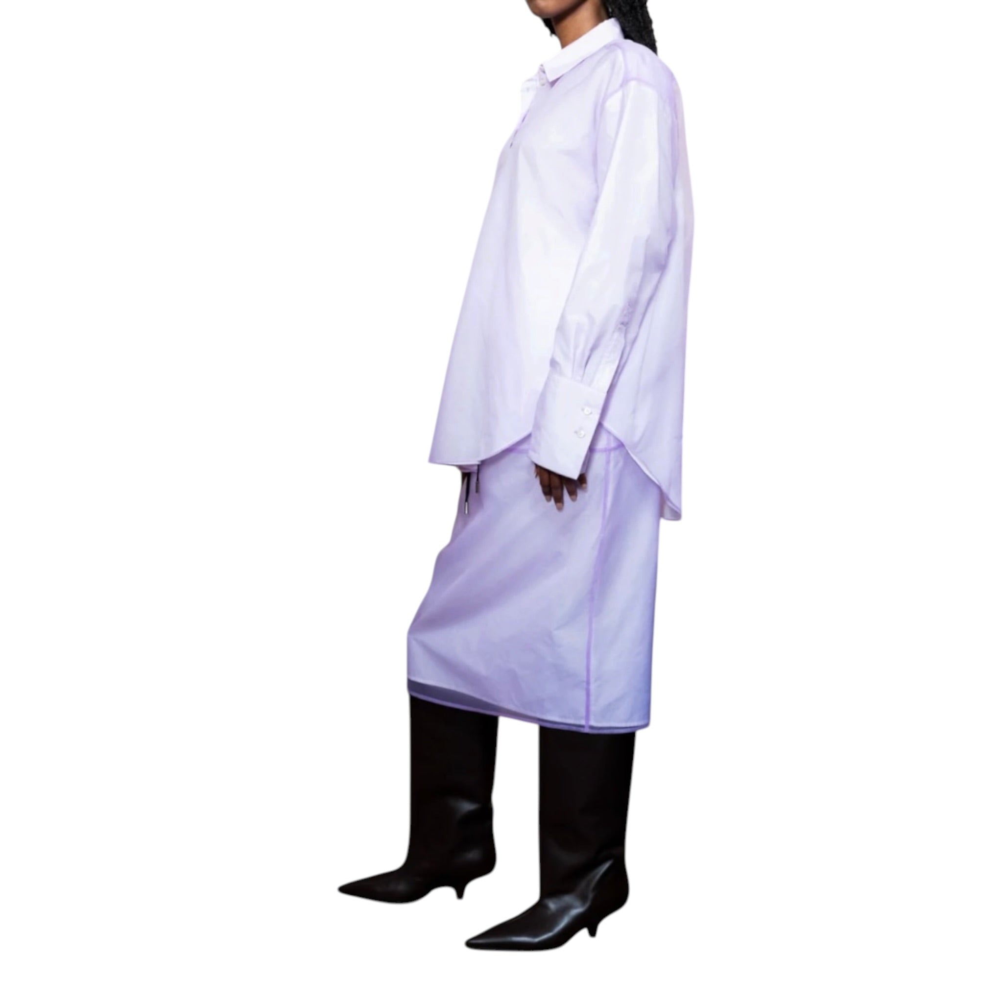 Mantu Sheer Midi Skirt - Lilac