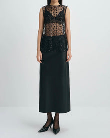 Rue Sophie Rue Sophie Ananya Sequinced Mesh Top - Black