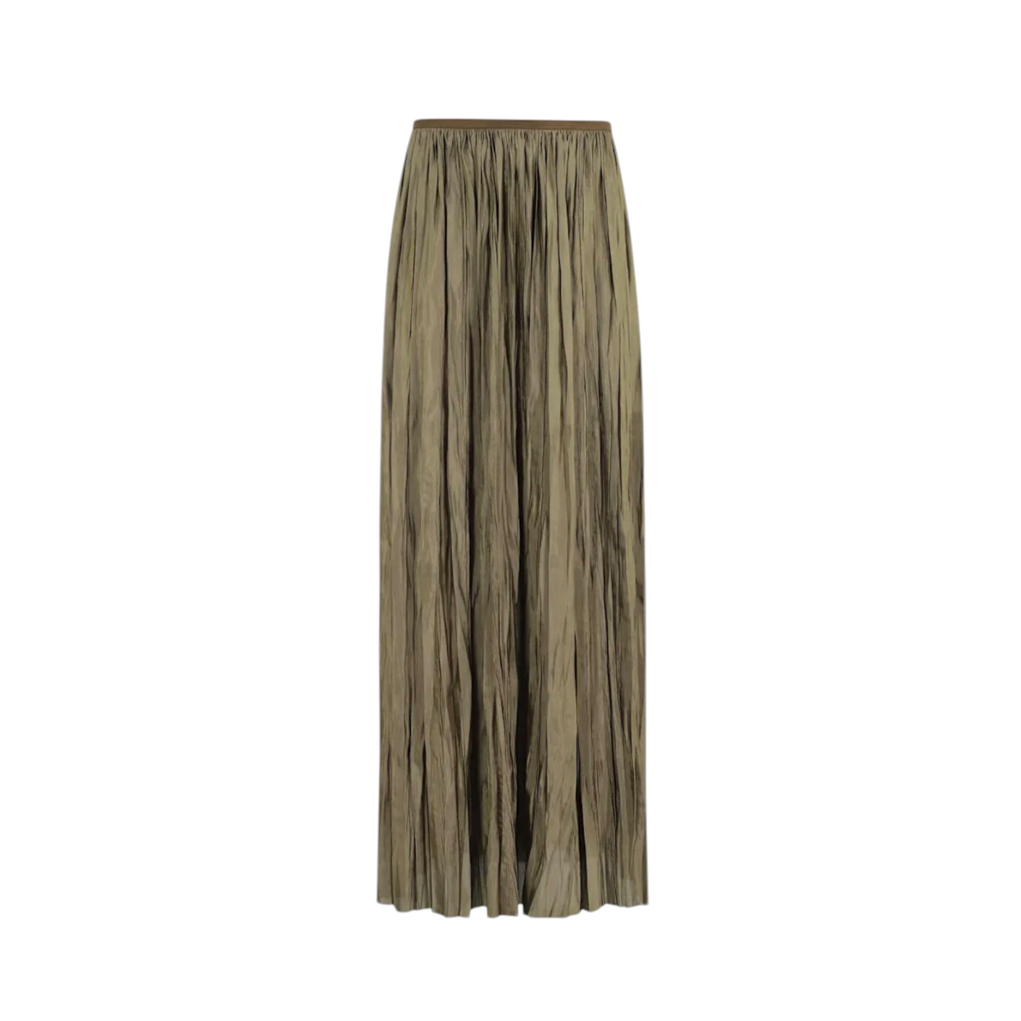 Roberto Collina Gonna Plisse Maxi Skirt - Militaire
